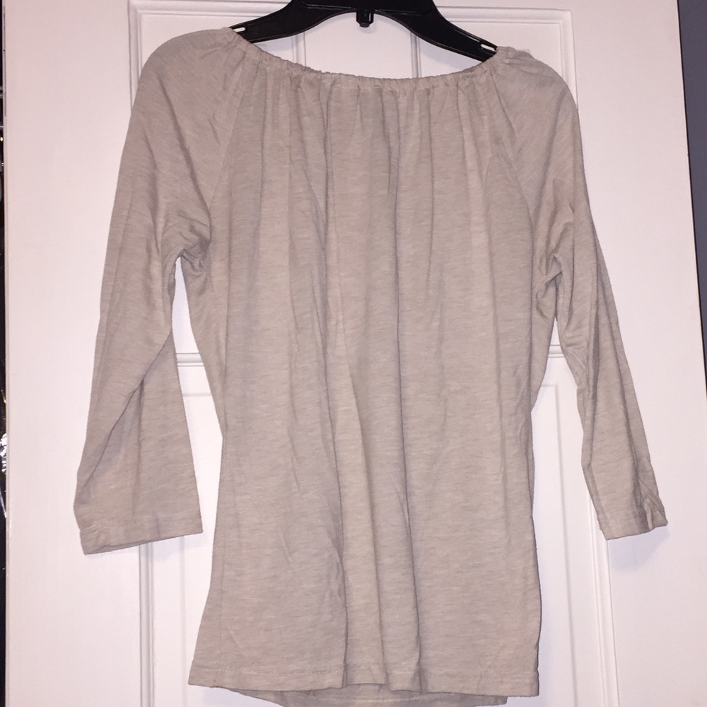 Long sleeve blouse in cream